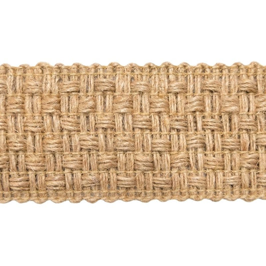 Belagio Enterprises 2-inch Jute Burlap Woven Braid Trim – Natural Basketweave – 25 Yard Roll | Style BR-7401