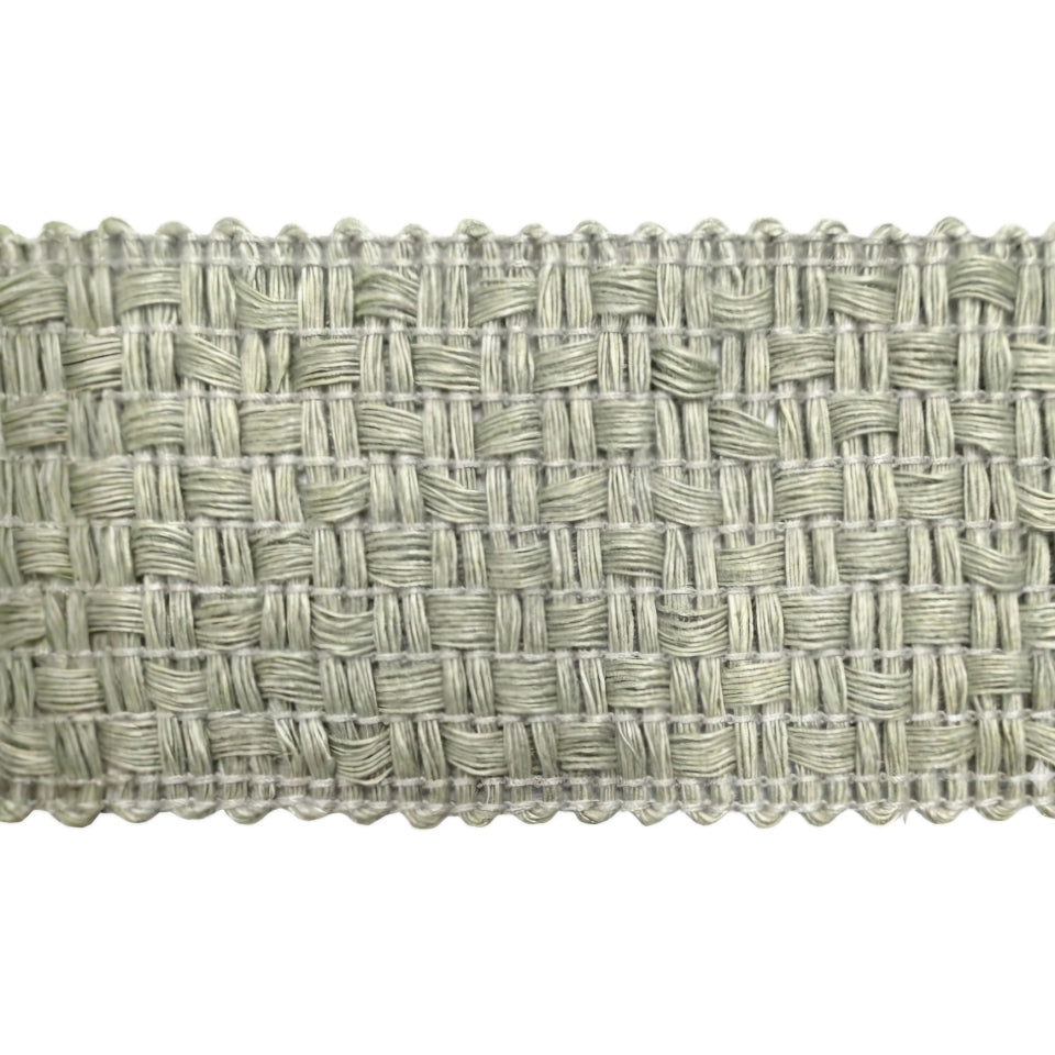 Belagio Enterprises 2-inch Linen Braid Trim – Grey Basketweave –25 Yard Roll | Style BR-7402