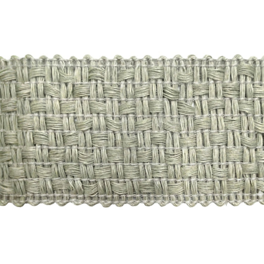 Belagio Enterprises 2-inch Linen Braid Trim – Grey Basketweave –25 Yard Roll | Style BR-7402