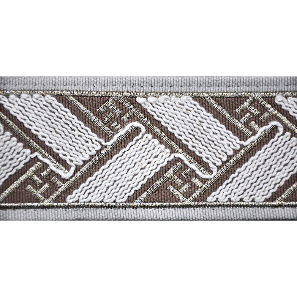 Decorative Woven Trim Tape - 2 3/8" Width (25 Yard Roll) - BR-7594-16 Basket Weave Sable