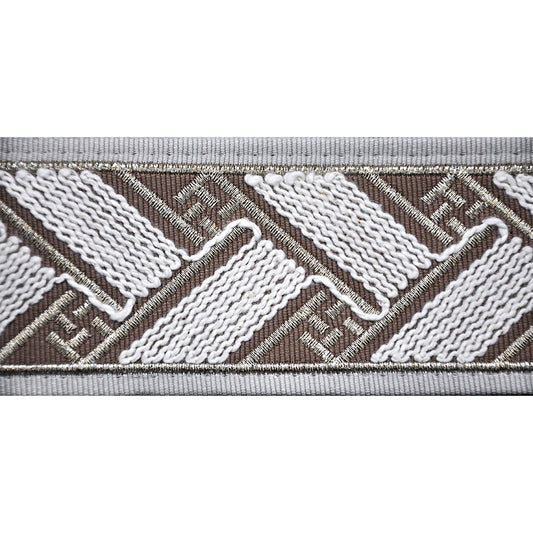 Decorative Woven Trim Tape - 2 3/8" Width (25 Yard Roll) - BR-7594-16 Basket Weave Sable