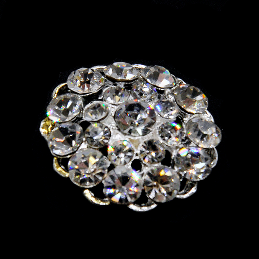 Rhinestone Buttons (6 PCS) - 1" wide - BRB-153