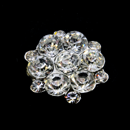 Rhinestone Buttons (6 PCS) - 1" wide - BRB-154