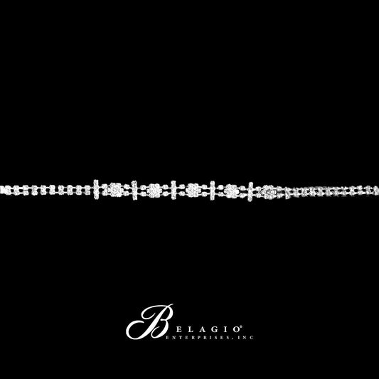 Belagio Enterprises - 1 Silver Rhinestone Elastic Headband - BRH-9
