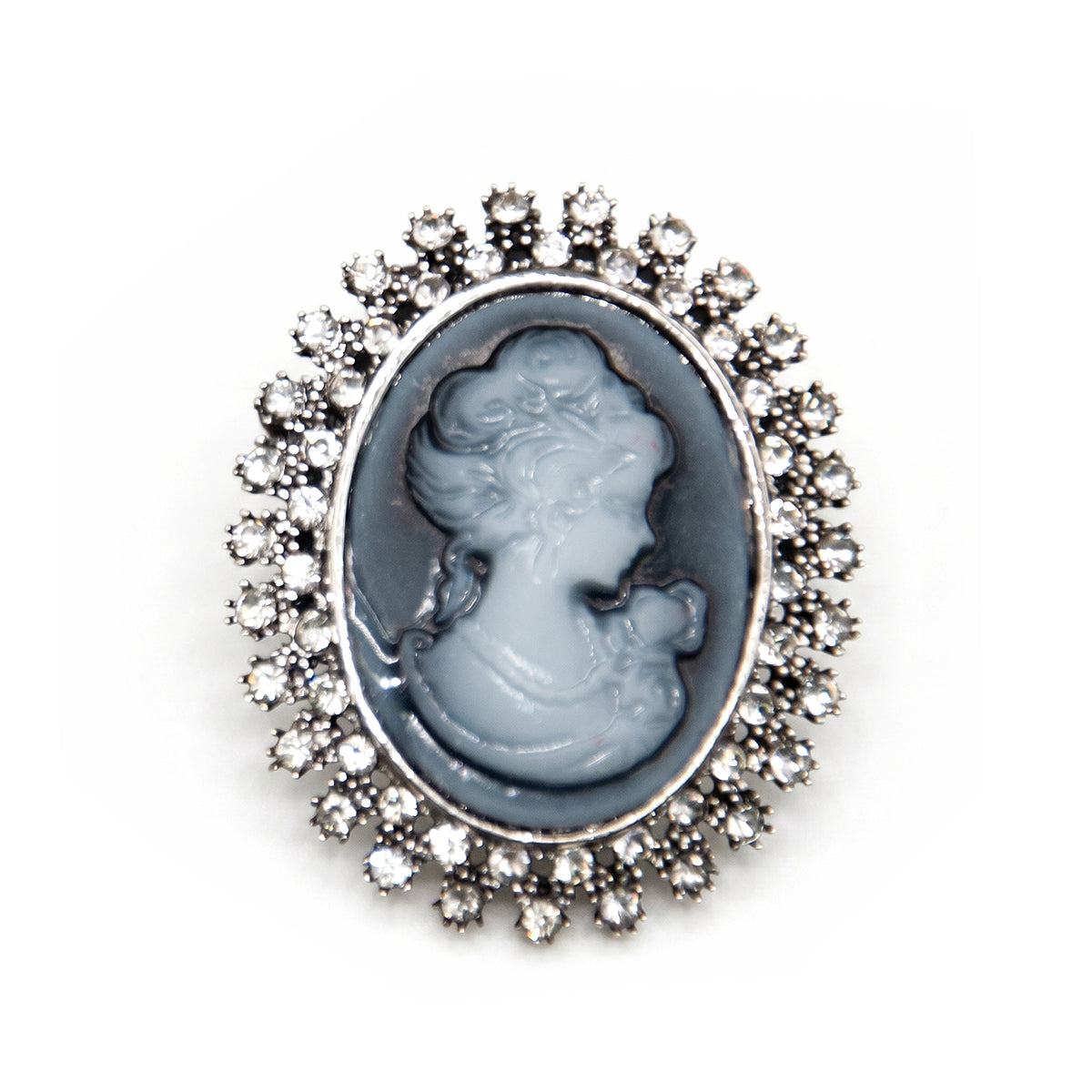 Blue Muse Cameo Brooch