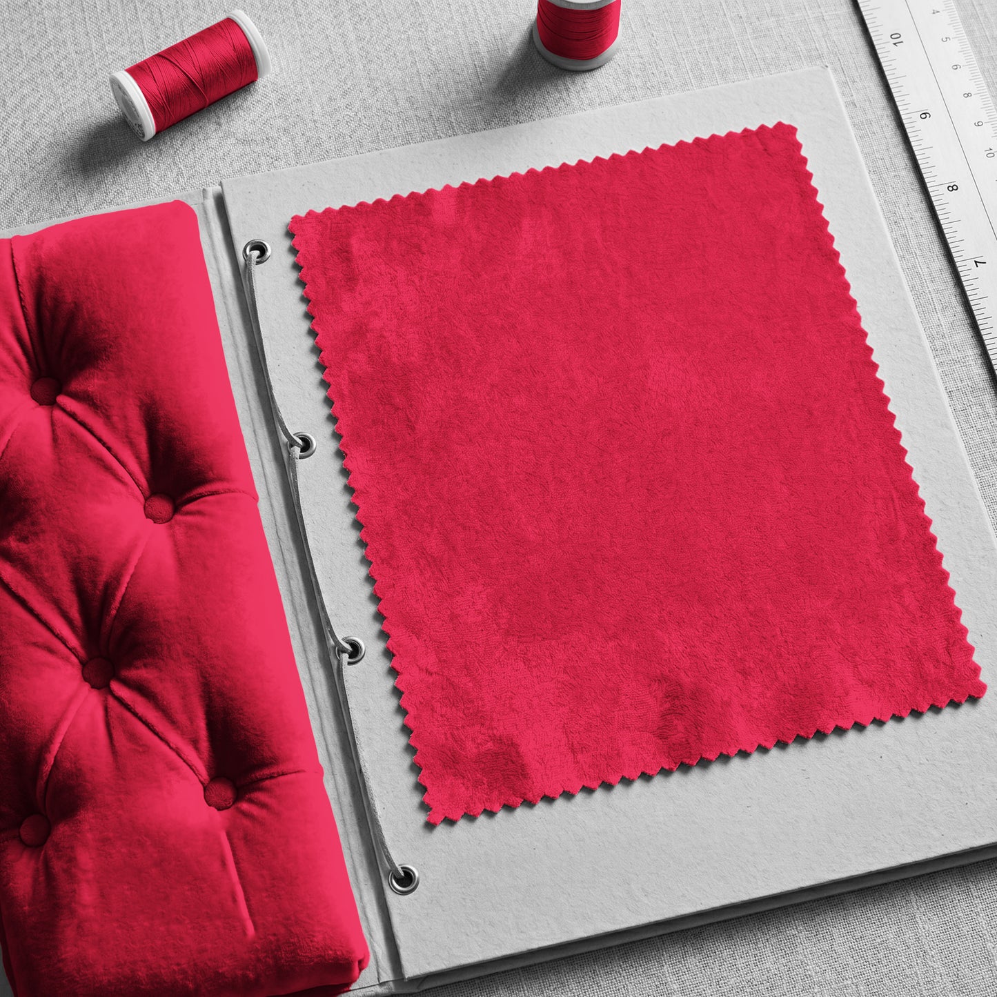 "Darling" Velvet Fabric (Christmas Red color)