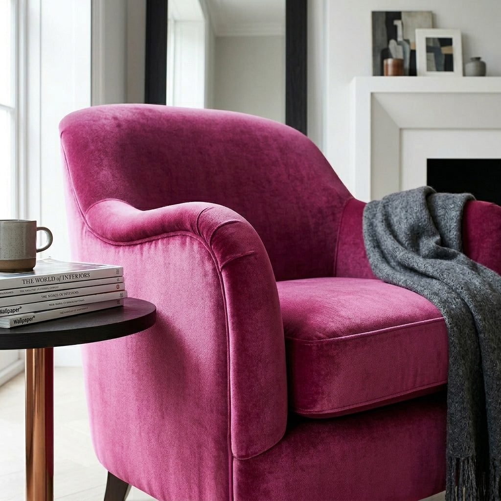 "Darling" Velvet Fabric (Fuchsia color)