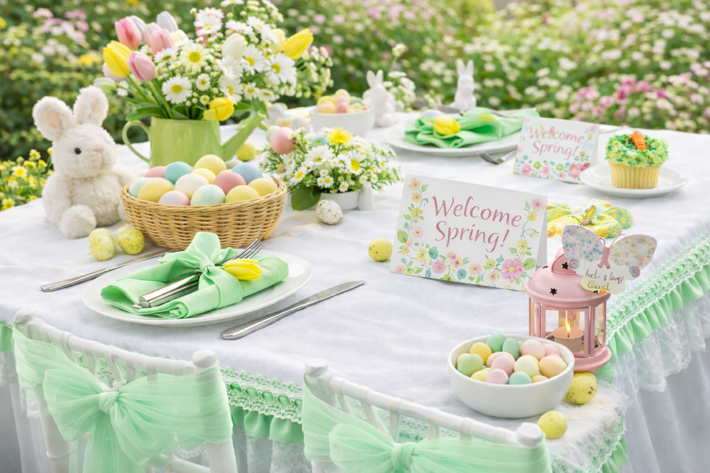 Sweet Mint Spring Table Decor Bundle