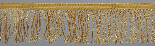 4 inch Metallic Chainette Fringe P-7044M-10 Gold