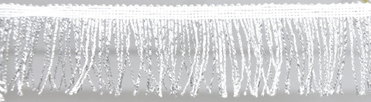 4 inch Metallic Chainette Fringe P-7044M-11 Silver