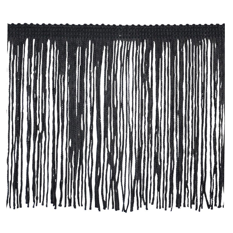 Belagio Enterprises 4" Chainette Fringe Trim, 10-Yard Roll – Black – for Costumes, Apparel & Home Decor
