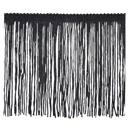 Belagio Enterprises 4" Chainette Fringe Trim, 10-Yard Roll – Black – for Costumes, Apparel & Home Decor