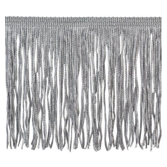 Belagio Enterprises 4" Chainette Fringe Trim, 10-Yard Roll – Silver – for Costumes, Apparel & Home Decor