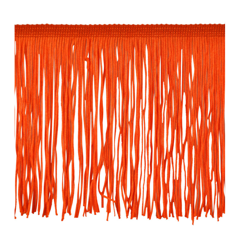 Belagio Enterprises 6" Chainette Fringe Trim, 10-Yard Roll – Orange – for Costumes, Apparel & Home Decor