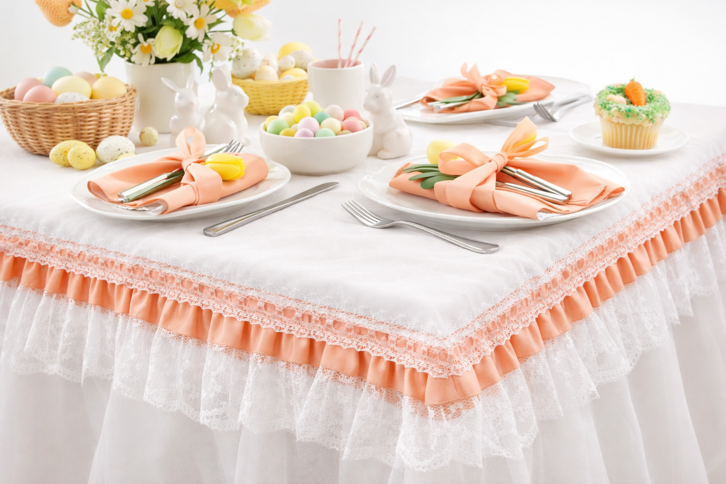 Peaches & Cream Spring Table Decor Bundle