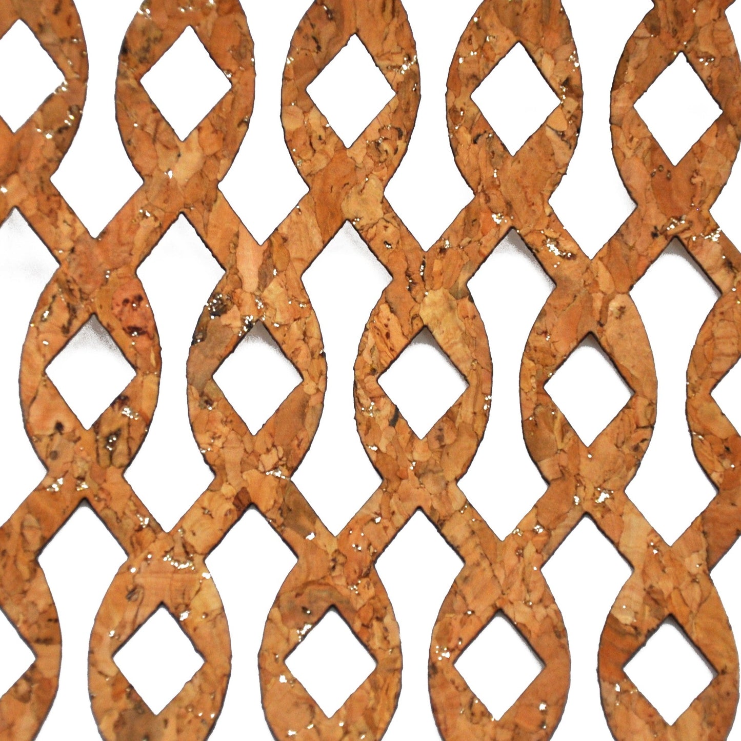 Real Cork Fabric, Natural, Ogee Cutout Pattern_Style 1090_main