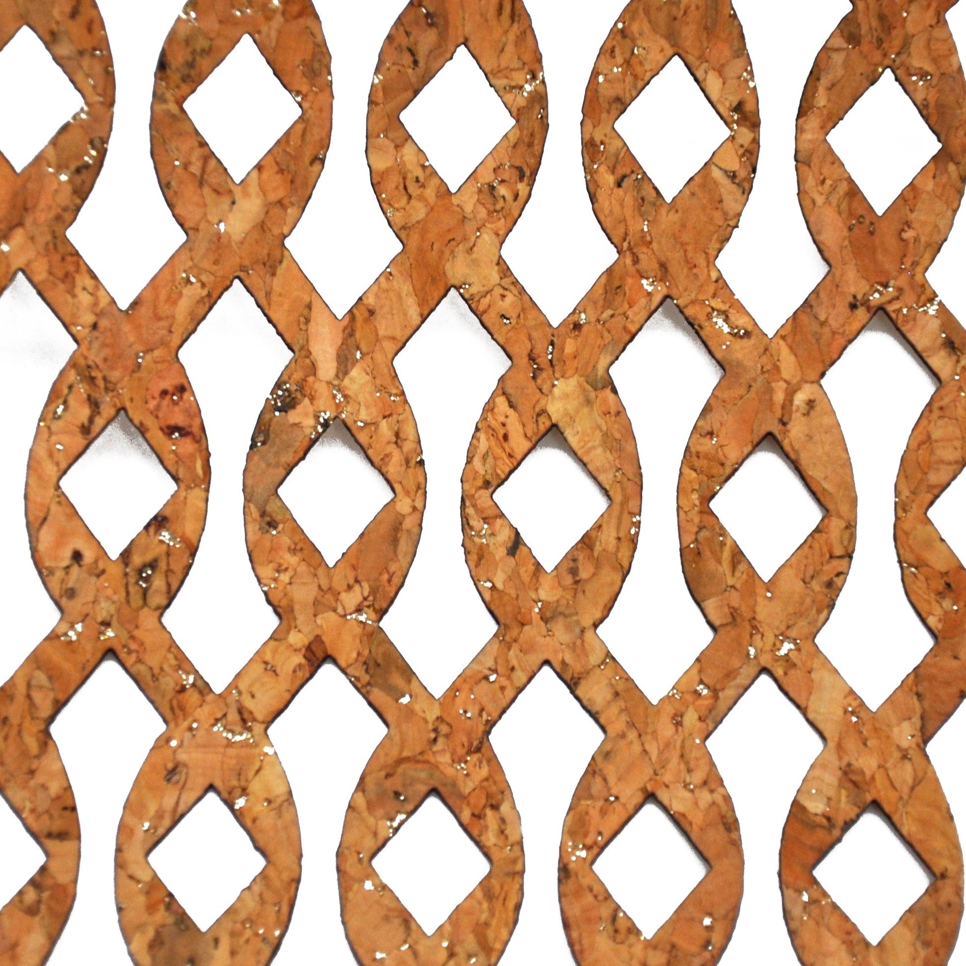 Real Cork Fabric, Natural, Ogee Cutout Pattern_Style 1090_main