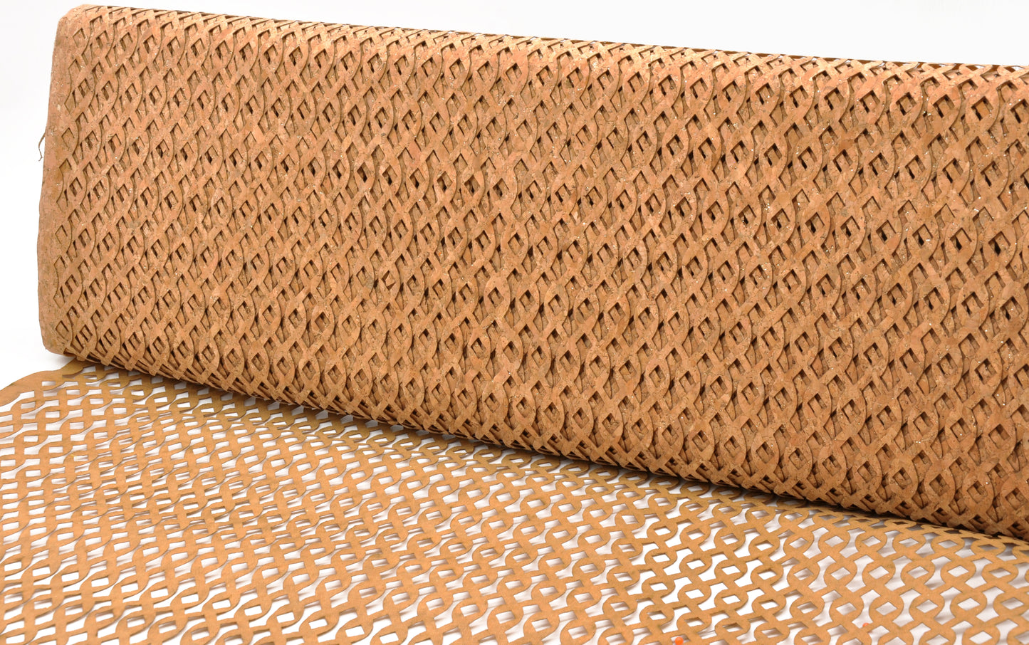 Real Cork Fabric, Natural, Ogee Cutout Pattern_Style 1090_v2
