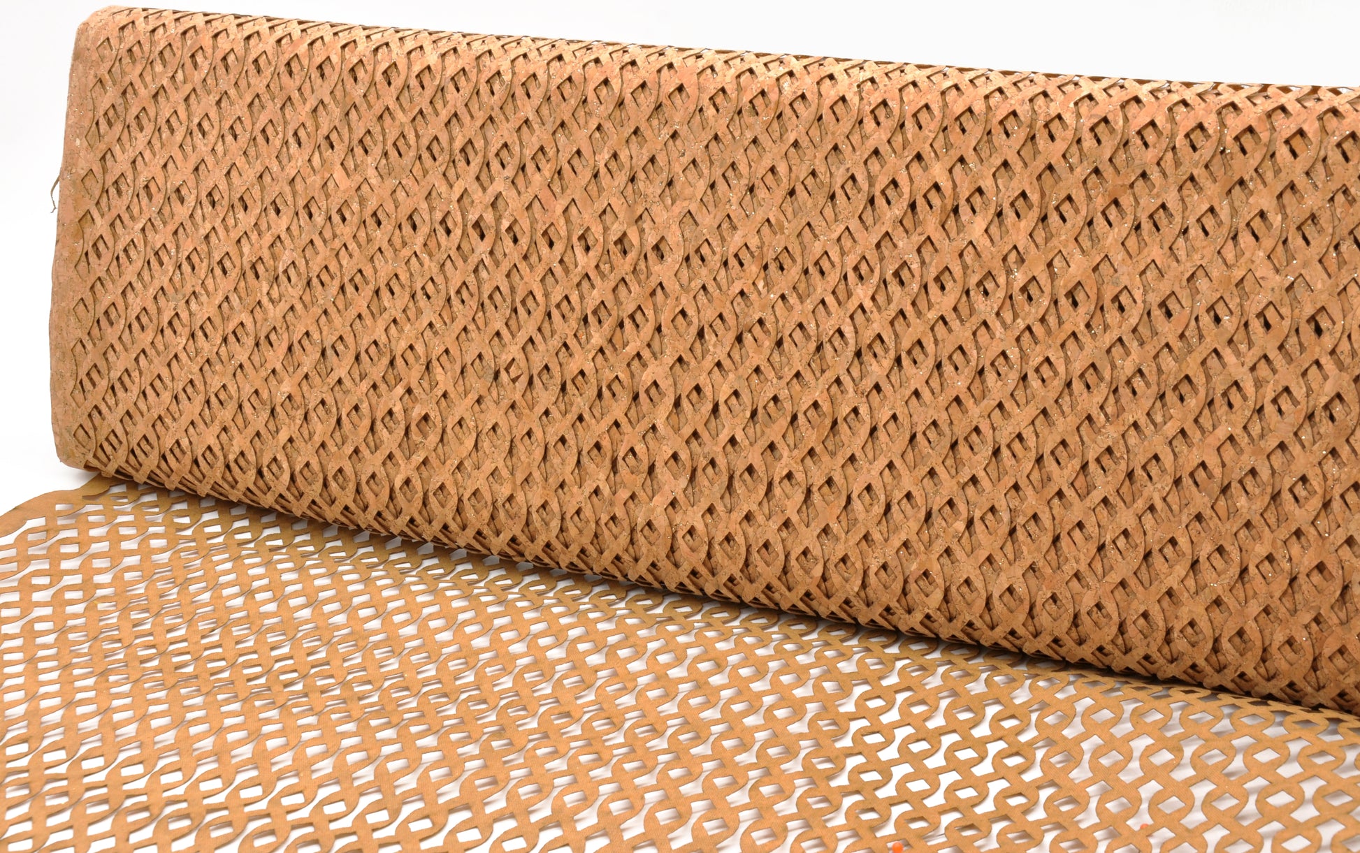 Real Cork Fabric, Natural, Ogee Cutout Pattern_Style 1090_v2