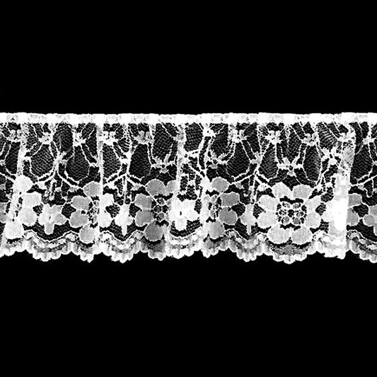 White Gathered Lace - 2 1/2" Width (40 YDS)-BL-8007