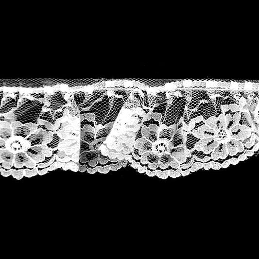 White Gathered Lace - 1 3/4" Width (50 YDS)-BL-8016