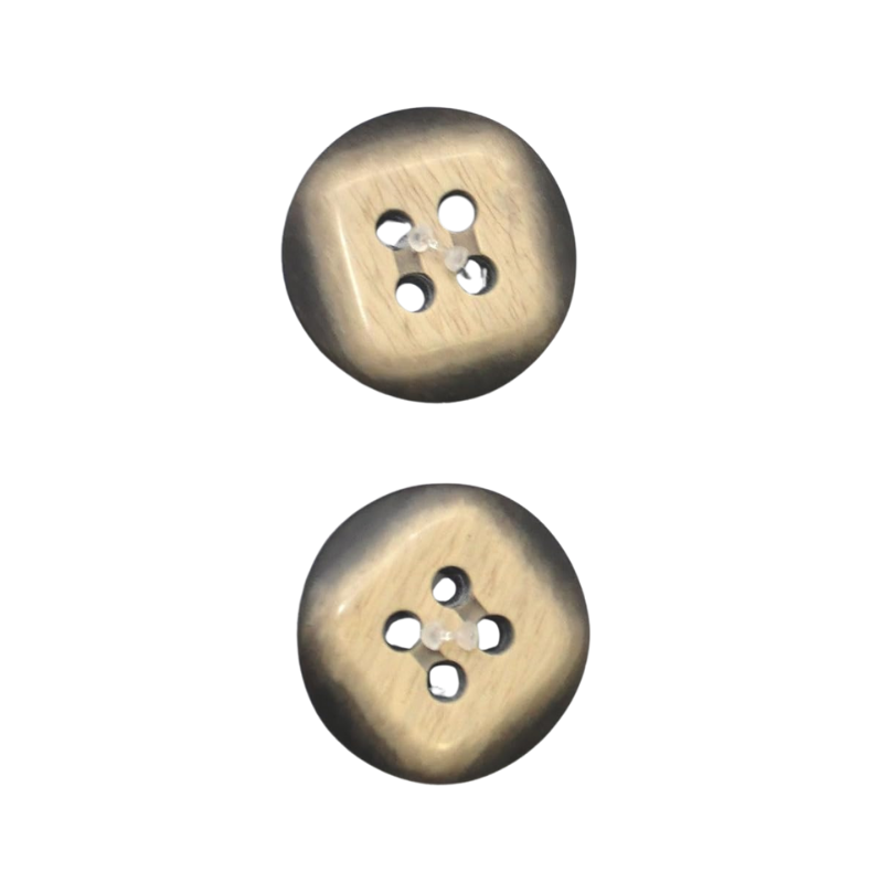 Belagio Enterprises 12pcs 3/4" Brown Resin Buttons – Style B1 – Colorfast & Durable Sewing Fasteners for Blazers, Knits, and Crafts (2pcs per Card | 6 Cards per Order)