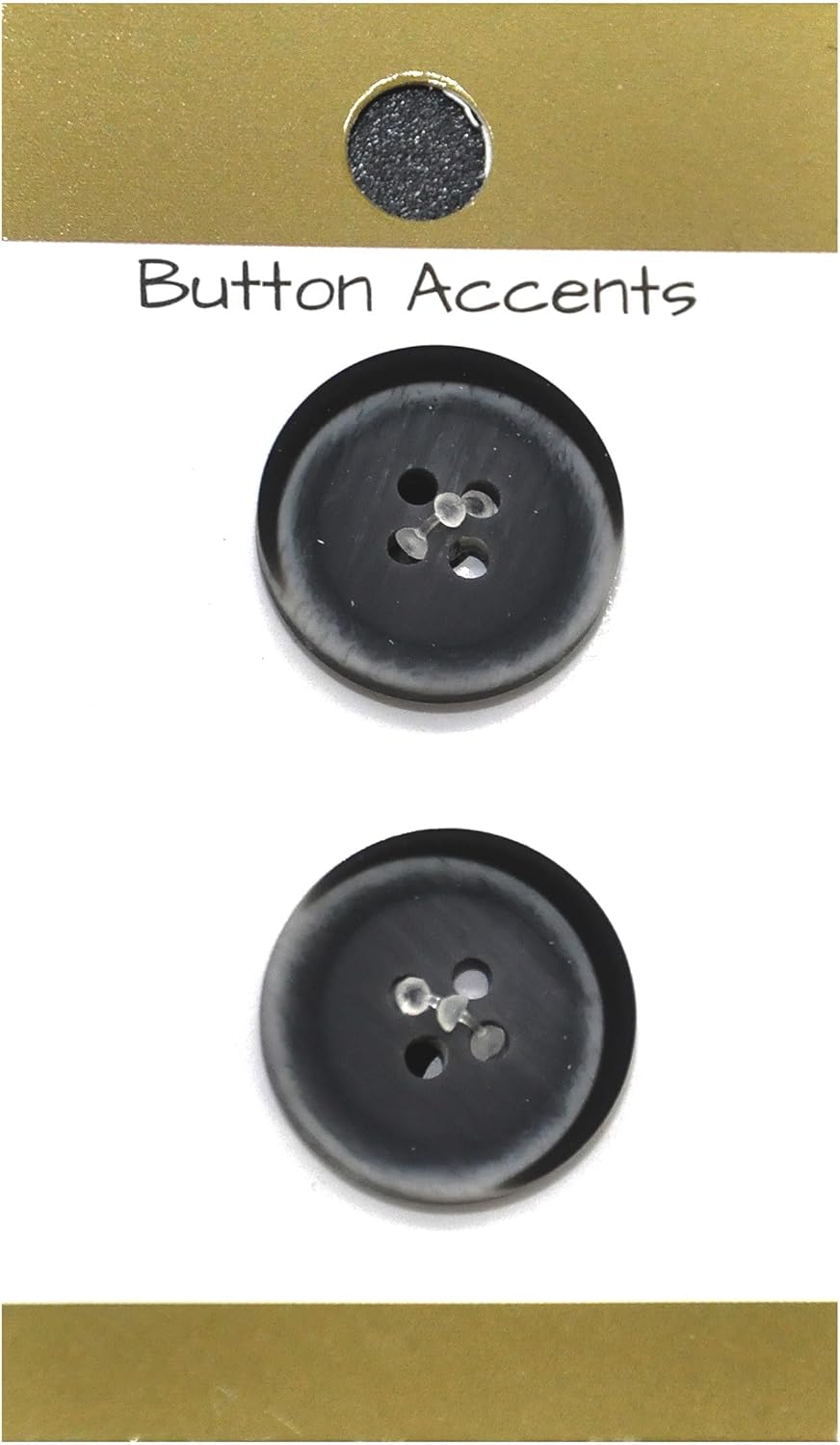 6 cards of Belagio Enterprises Style B8 brown resin buttons, each card containing two 3/4 inch buttons for a total of 12 pieces; for sewing and crafts.