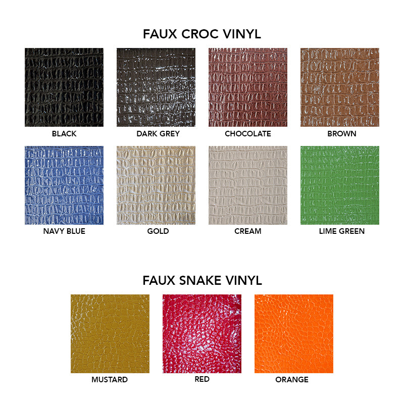 Belagio Enterprises 17" x 36" Faux Snake Vinyl Fabric – Embossed Orange Vegan Leather for Handbags, Upholstery & DIY Crafts