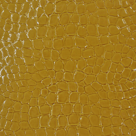 Faux Snake Vinyl in Mustard Yellow for Upholstery and Crafts