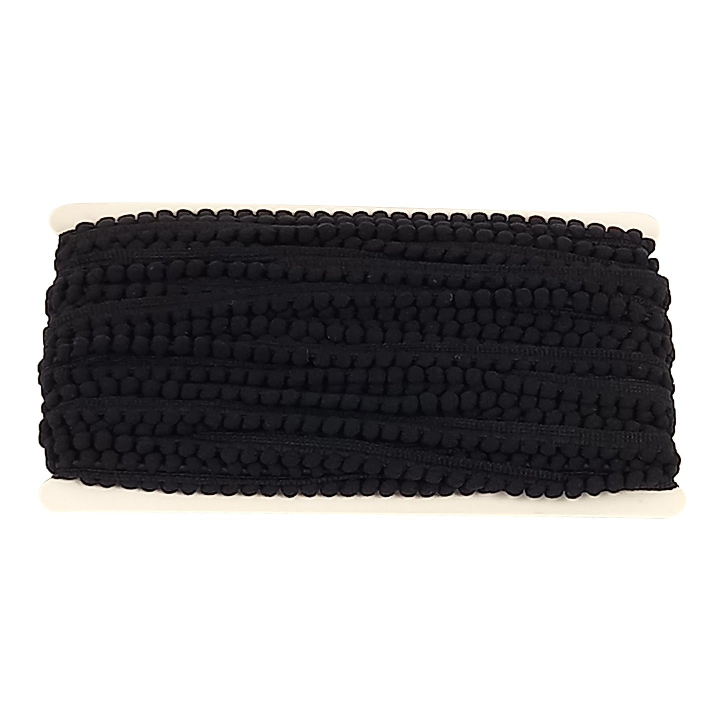 Belagio Enterprises Mini Pom-Pom Trim – Black – 1/4" Wide, 25-Yard Roll for Sewing, DIY Crafts & Home Décor