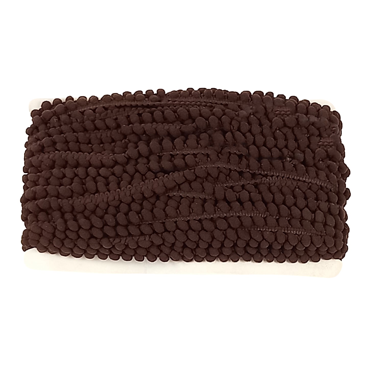 Belagio Enterprises Mini Pom-Pom Trim – Brown – 1/4" Wide, 25-Yard Roll for Sewing, DIY Crafts & Home Décor
