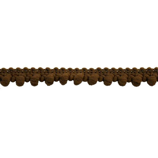 Belagio Enterprises Mini Pom-Pom Trim – Brown – 1/4" Wide, 25-Yard Roll for Sewing, DIY Crafts & Home Décor