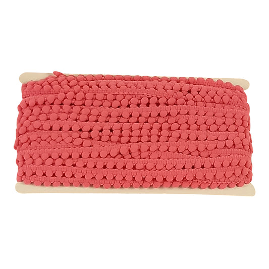 Belagio Enterprises Mini Pom-Pom Trim – Dusty Rose – 1/4" Wide, 25-Yard Roll for Sewing, DIY Crafts & Home Décor