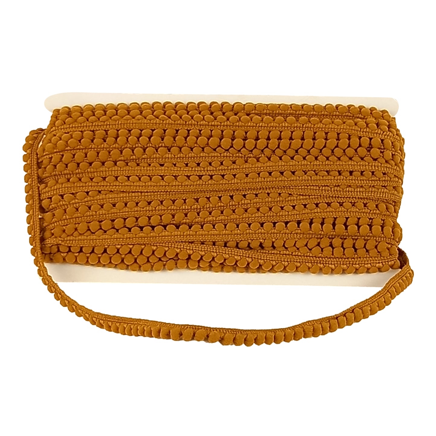 Belagio Enterprises Mini Pom-Pom Trim – Gold – 1/4" Wide, 25-Yard Roll for Sewing, DIY Crafts & Home Décor