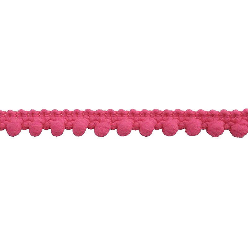 Belagio Enterprises Mini Pom-Pom Trim – Hot Pink – 1/4" Wide, 25-Yard Roll for Sewing, DIY Crafts & Home Décor