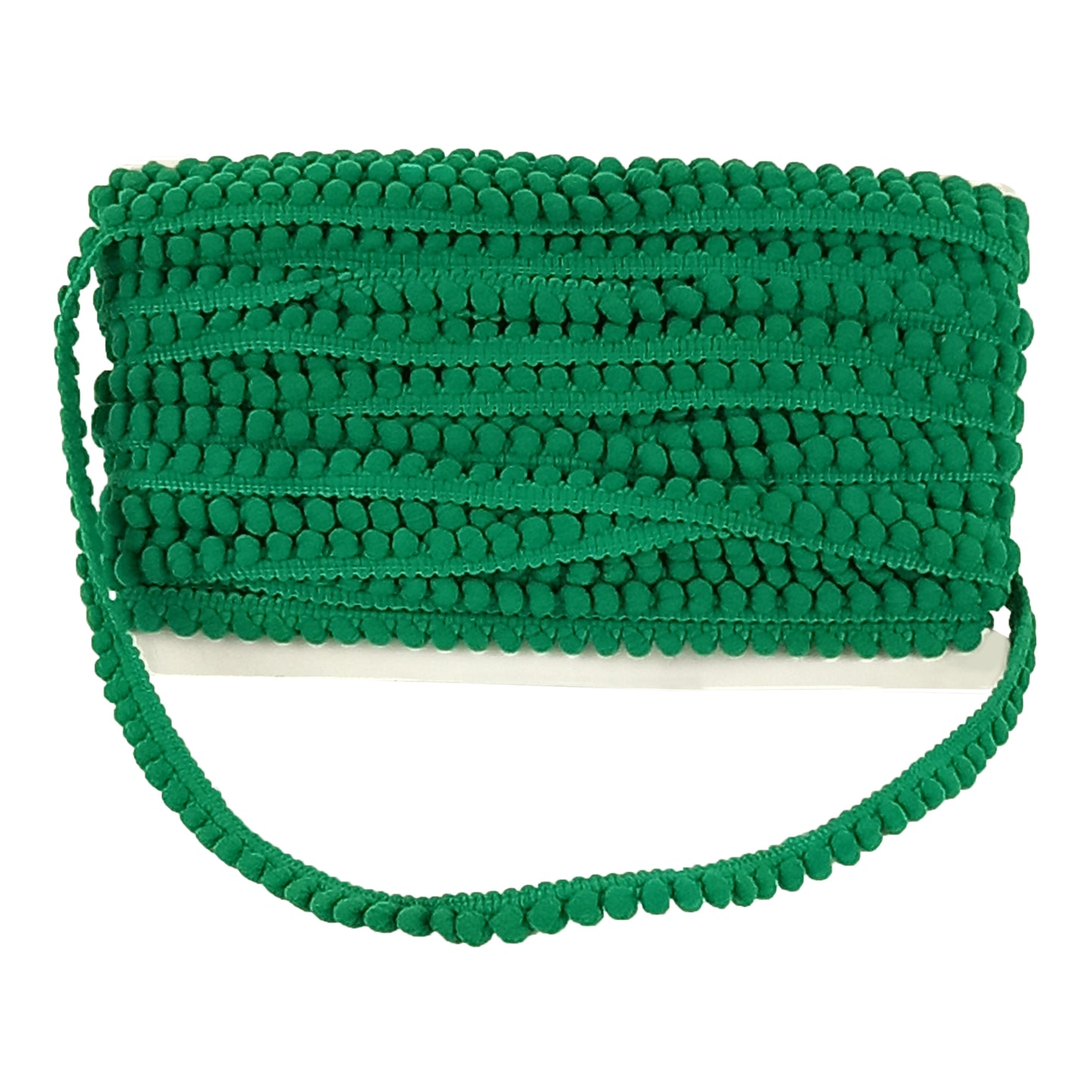 Belagio Enterprises Mini Pom-Pom Trim – Emerald Green – 1/4" Wide, 25-Yard Roll for Sewing, DIY Crafts & Home Décor