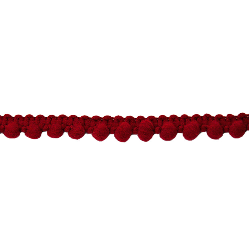 Belagio Enterprises Mini Pom-Pom Trim – Burgundy – 1/4" Wide, 25-Yard Roll for Sewing, DIY Crafts & Home Décor