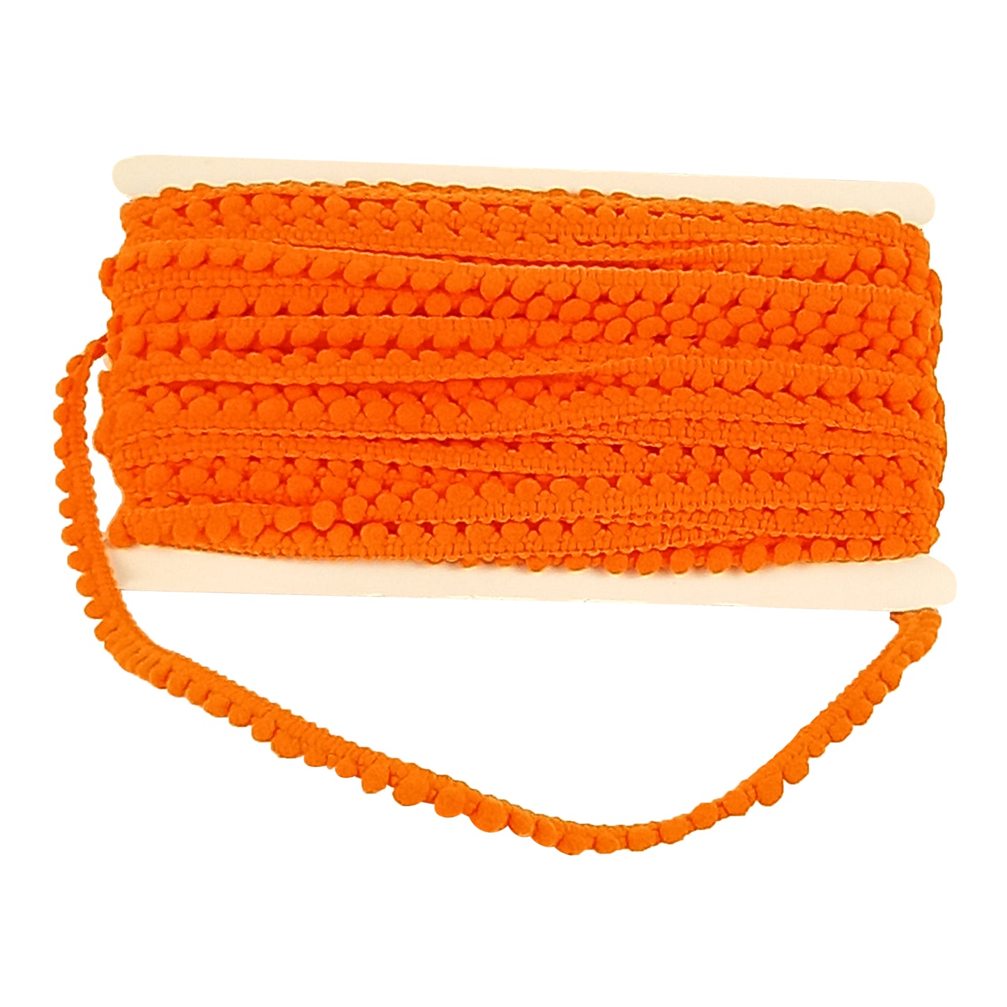 Belagio Enterprises Mini Pom-Pom Trim – Orange – 1/4" Wide, 25-Yard Roll for Sewing, DIY Crafts & Home Décor