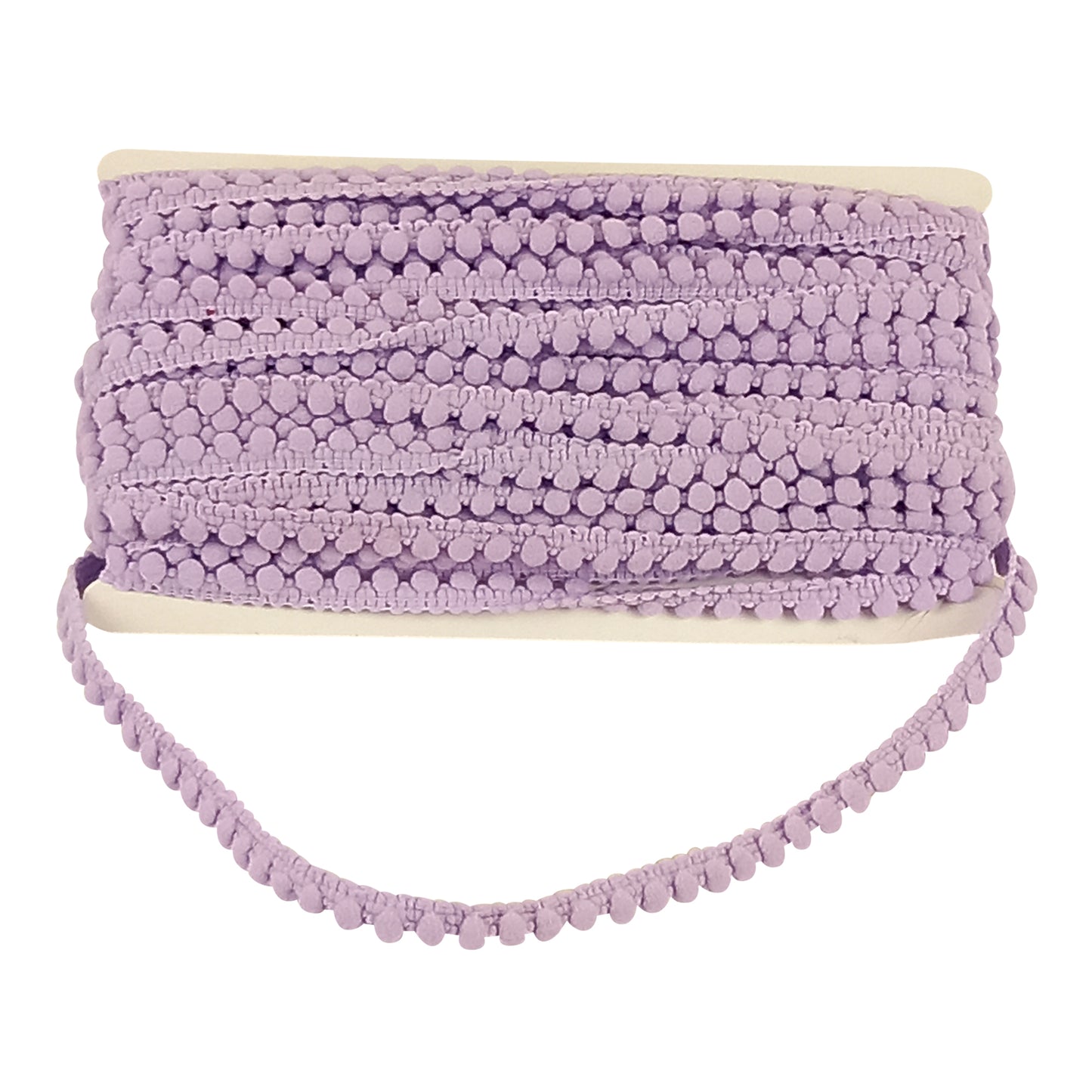 Belagio Enterprises Mini Pom-Pom Trim – Lavender – 1/4" Wide, 25-Yard Roll for Sewing, DIY Crafts & Home Décor