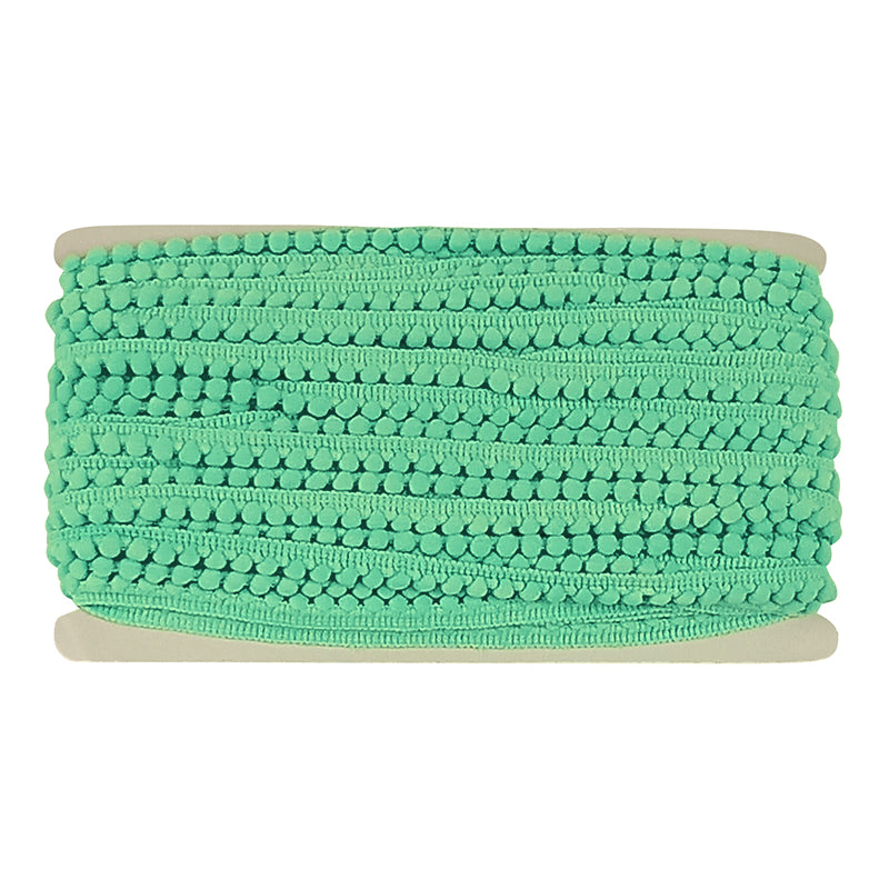 Belagio Enterprises Mini Pom-Pom Trim – Celadon Green – 1/4" Wide, 25-Yard Roll for Sewing, DIY Crafts & Home Décor