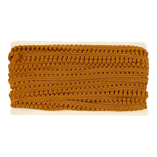 Belagio Enterprises Mini Pom-Pom Trim – Gold – 1/4" Wide, 25-Yard Roll for Sewing, DIY Crafts & Home Décor