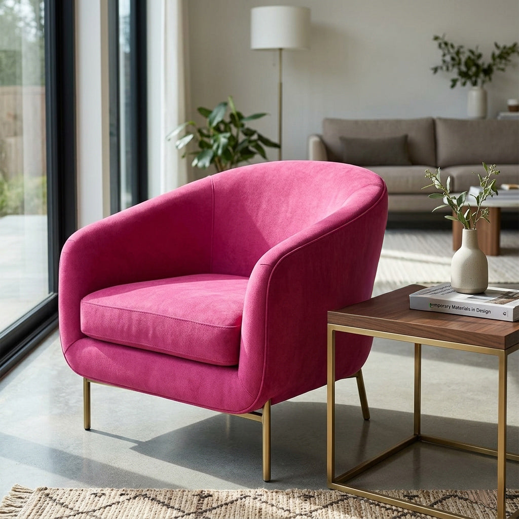 "Mono" Suede Fabric (Fuchsia color)