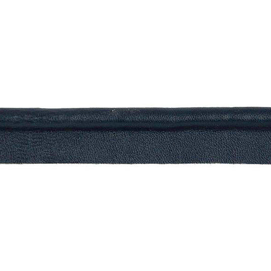 A navy blue cord with lip over a white background