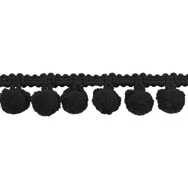 Belagio Enterprises  Pom-Pom Trim – Black – (5/8" Wide x 10-Yard Roll) for Sewing, DIY Crafts & Home Décor