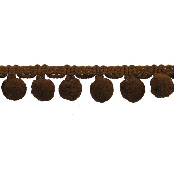 Belagio Enterprises  Pom-Pom Trim – Brown – (5/8" Wide x 10-Yard Roll) for Sewing, DIY Crafts & Home Décor