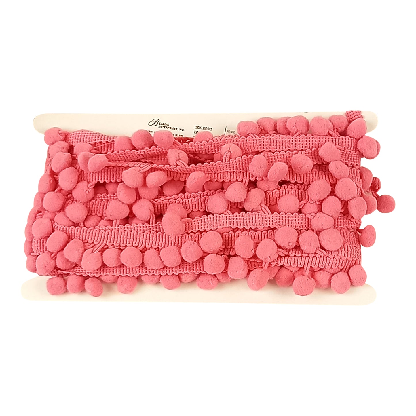 Belagio Enterprises  Pom-Pom Trim – Rose Mauve – (5/8" Wide x 10-Yard Roll) for Sewing, DIY Crafts & Home Décor