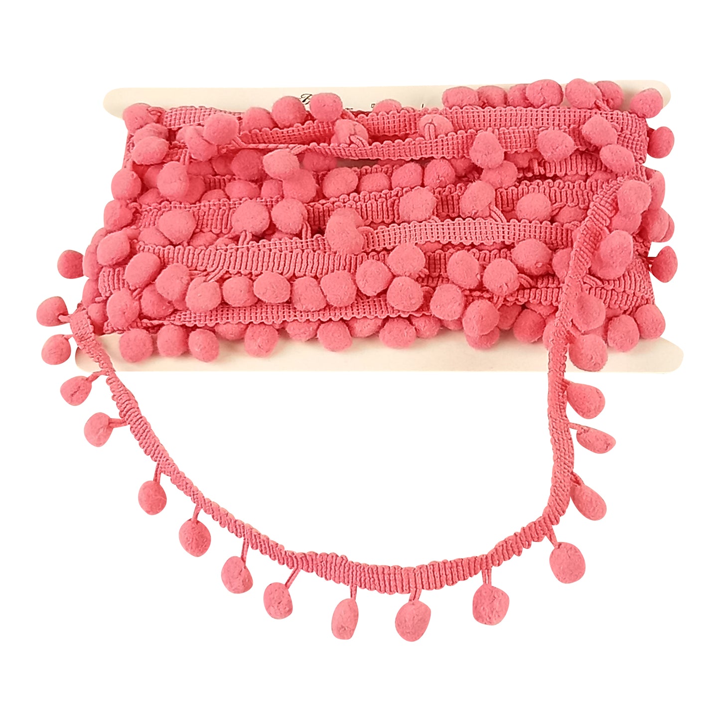 Belagio Enterprises  Pom-Pom Trim – Rose Mauve – (5/8" Wide x 10-Yard Roll) for Sewing, DIY Crafts & Home Décor