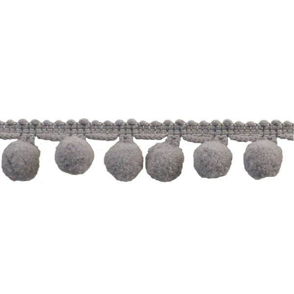Belagio Enterprises  Pom-Pom Trim – Silver – (5/8" Wide x 10-Yard Roll) for Sewing, DIY Crafts & Home Décor
