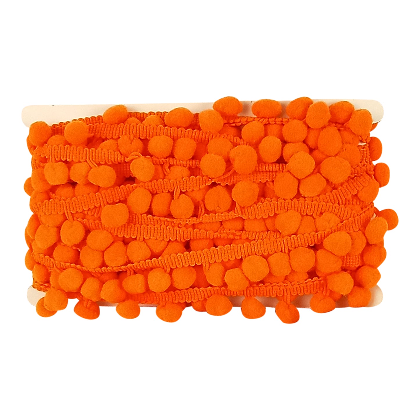 Belagio Enterprises  Pom-Pom Trim – Orange – (5/8" Wide x 10-Yard Roll) for Sewing, DIY Crafts & Home Décor