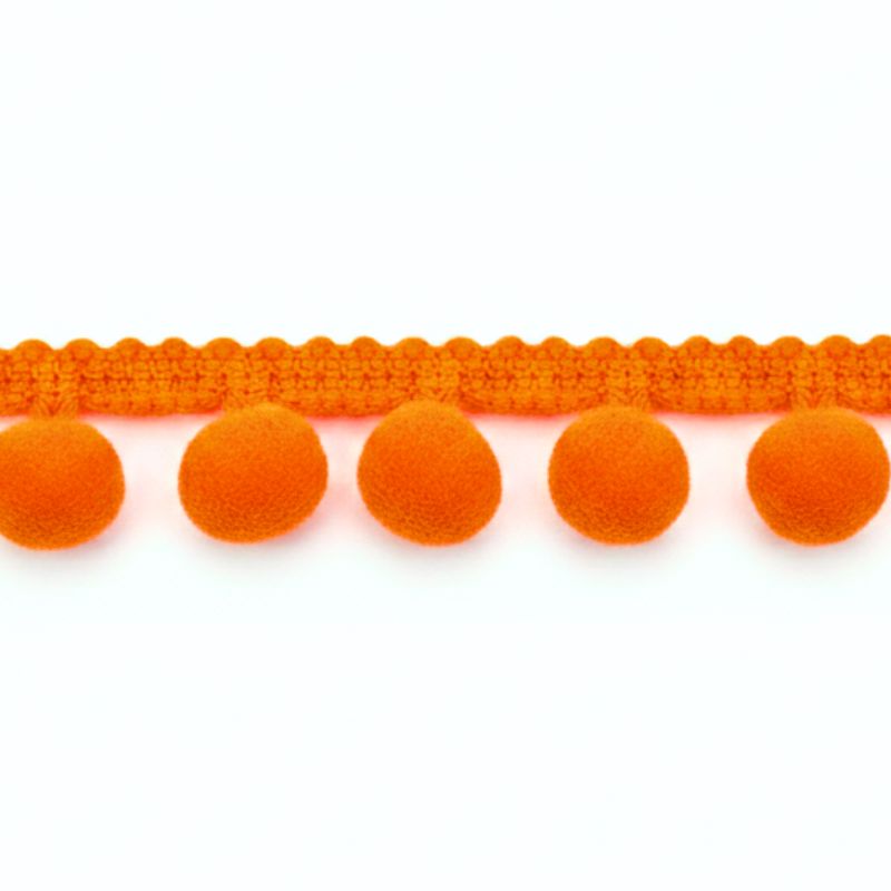 Belagio Enterprises  Pom-Pom Trim – Orange – (5/8" Wide x 10-Yard Roll) for Sewing, DIY Crafts & Home Décor